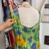 Vestito verde floreale