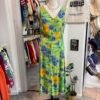 Vestito verde floreale
