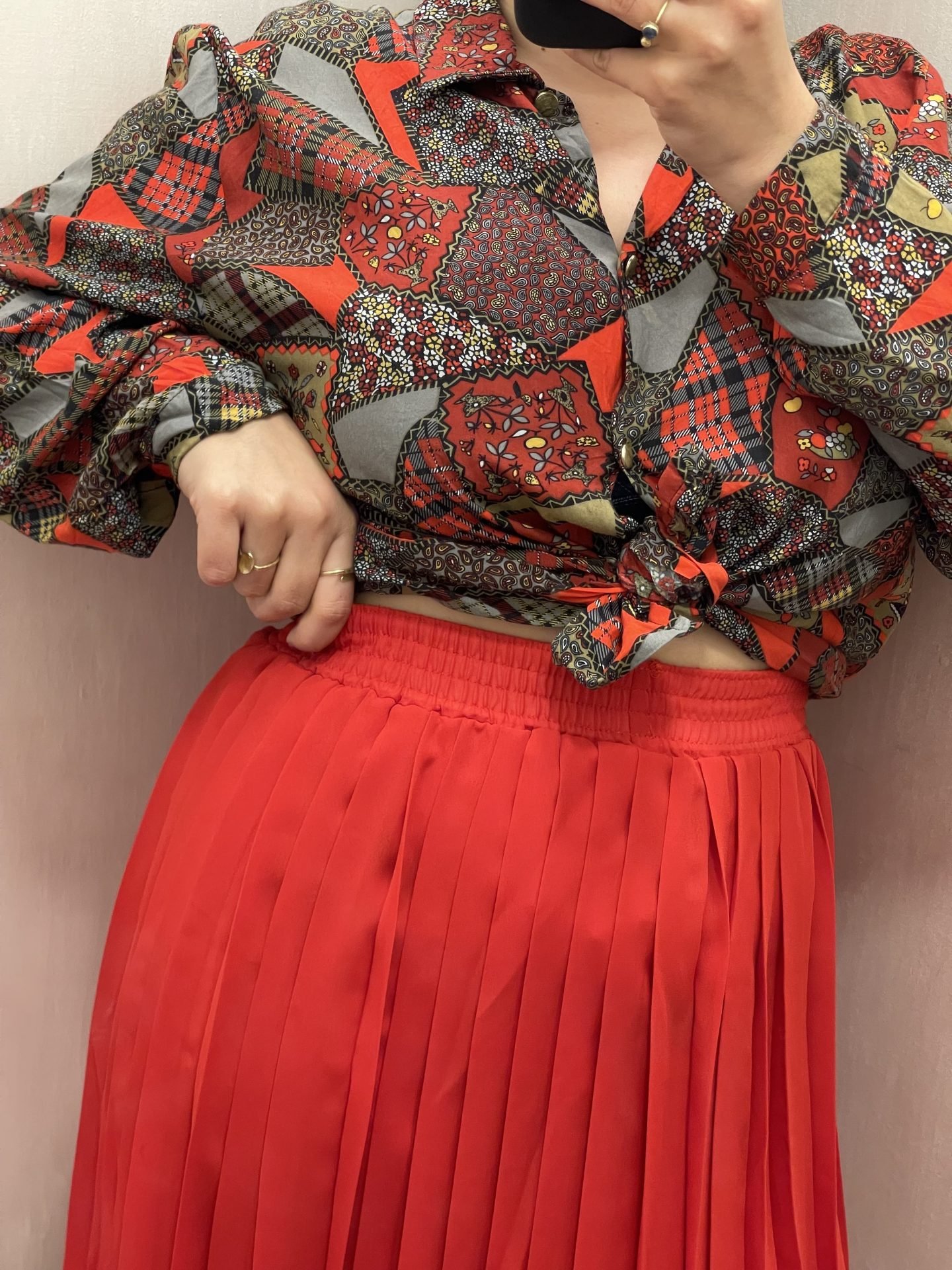 IMG_6514 Gonnellina rossa plissettata