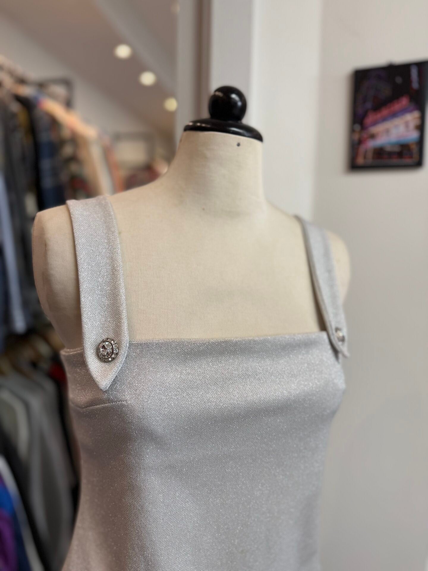 Vestito grigio glitterato Levante