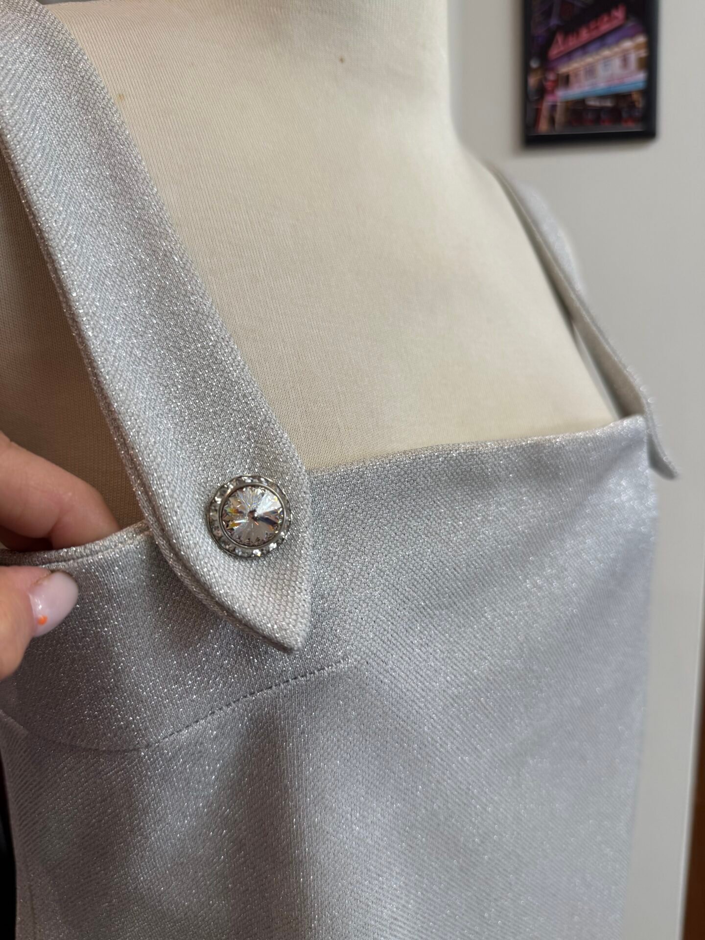 Vestito grigio glitterato Levante