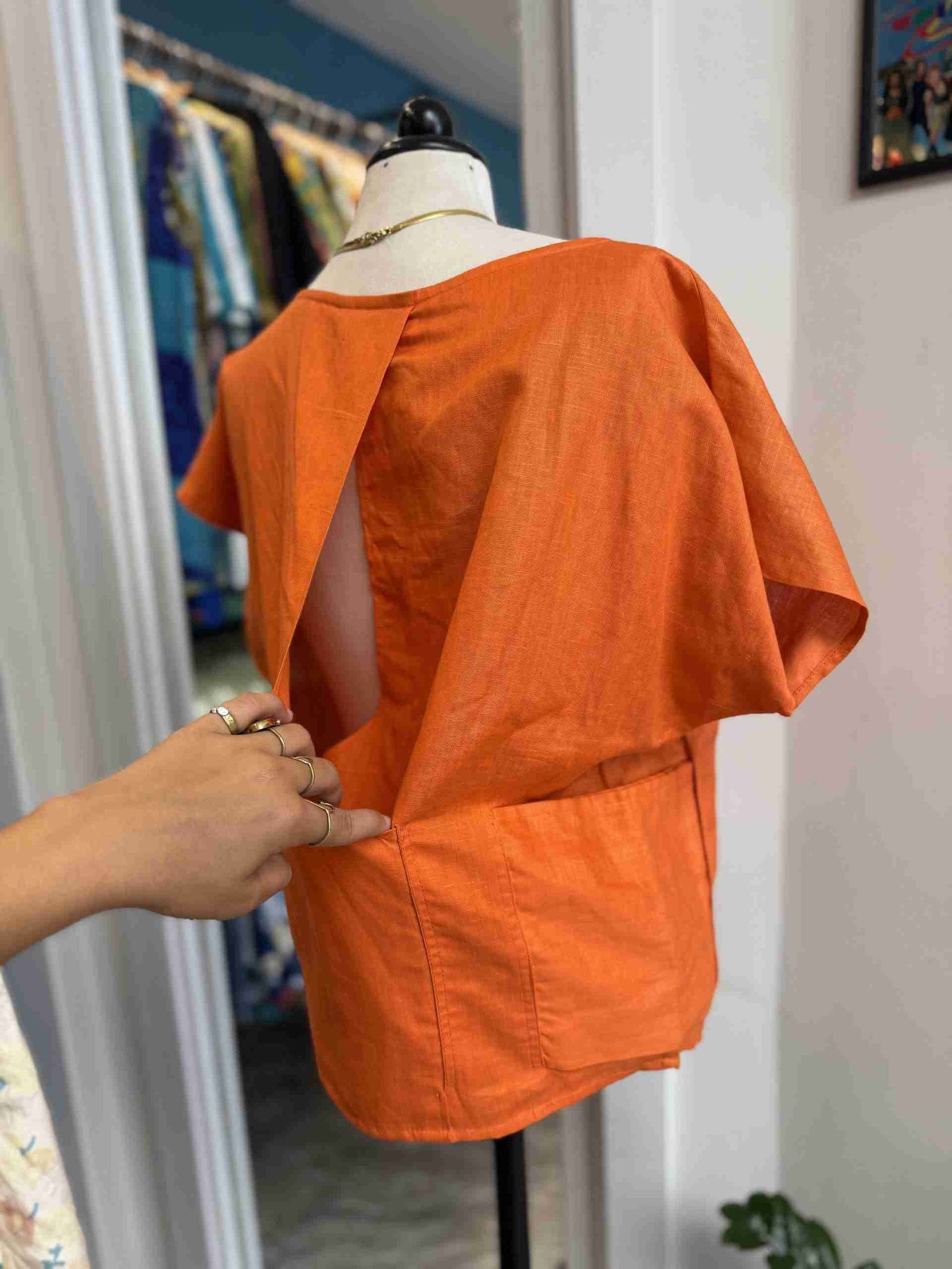 IMG_7323 Blusa Lino arancione