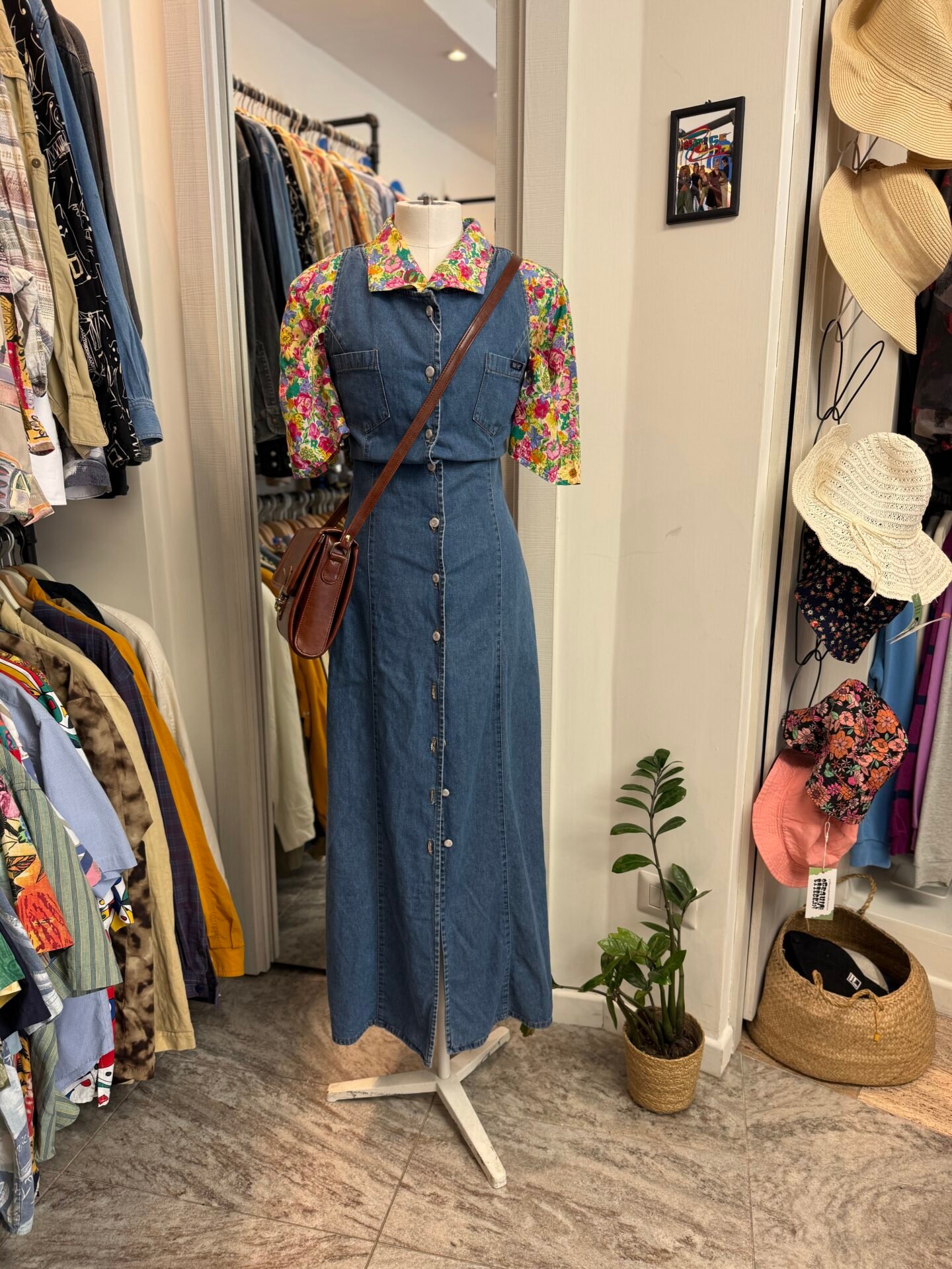 Abito lungo in denim