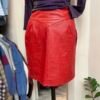 Gonna rossa pelle