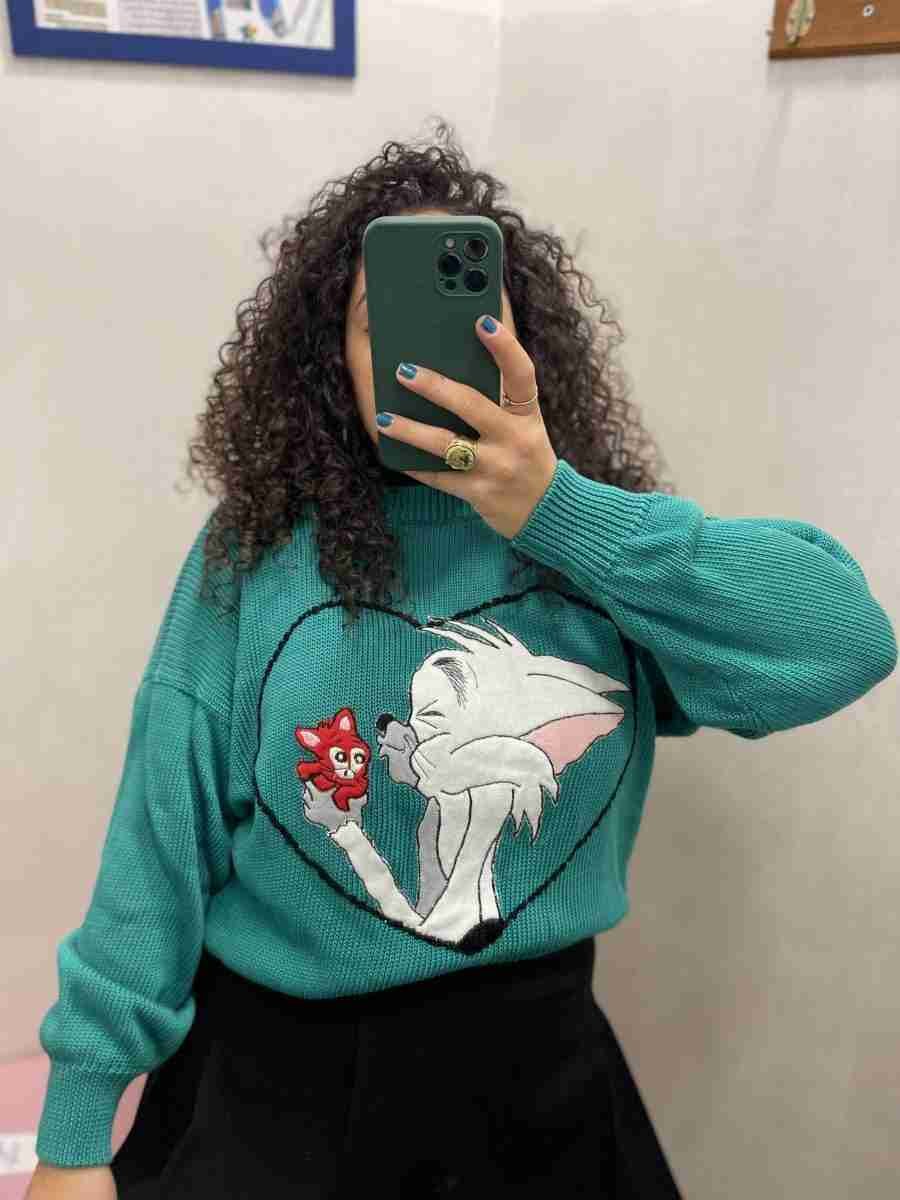 IMG_8121 Maglione verde Tom & Jerry