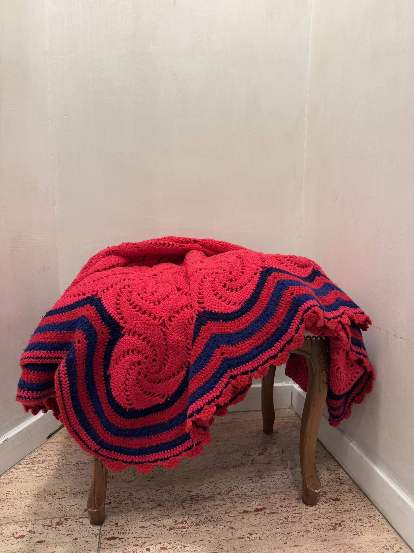 IMG_8152 Coperta vintage rossa e blu