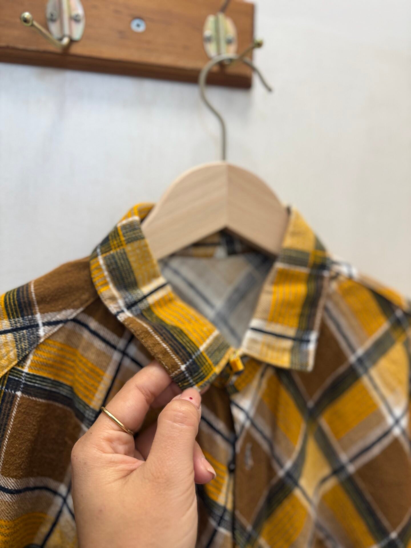 Camicia tartan gialla S