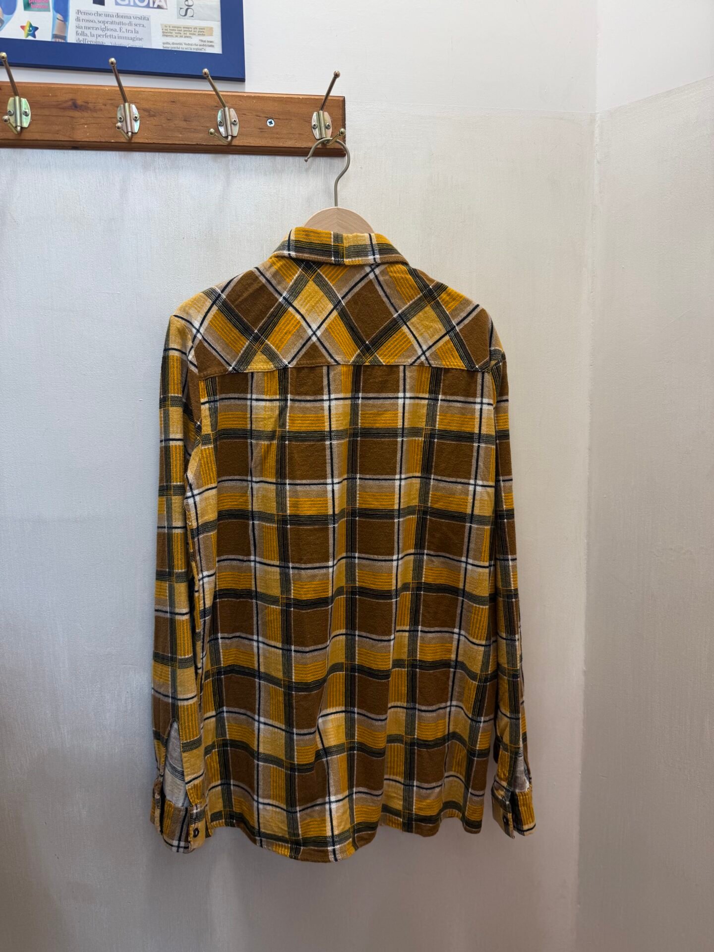 Camicia tartan gialla S