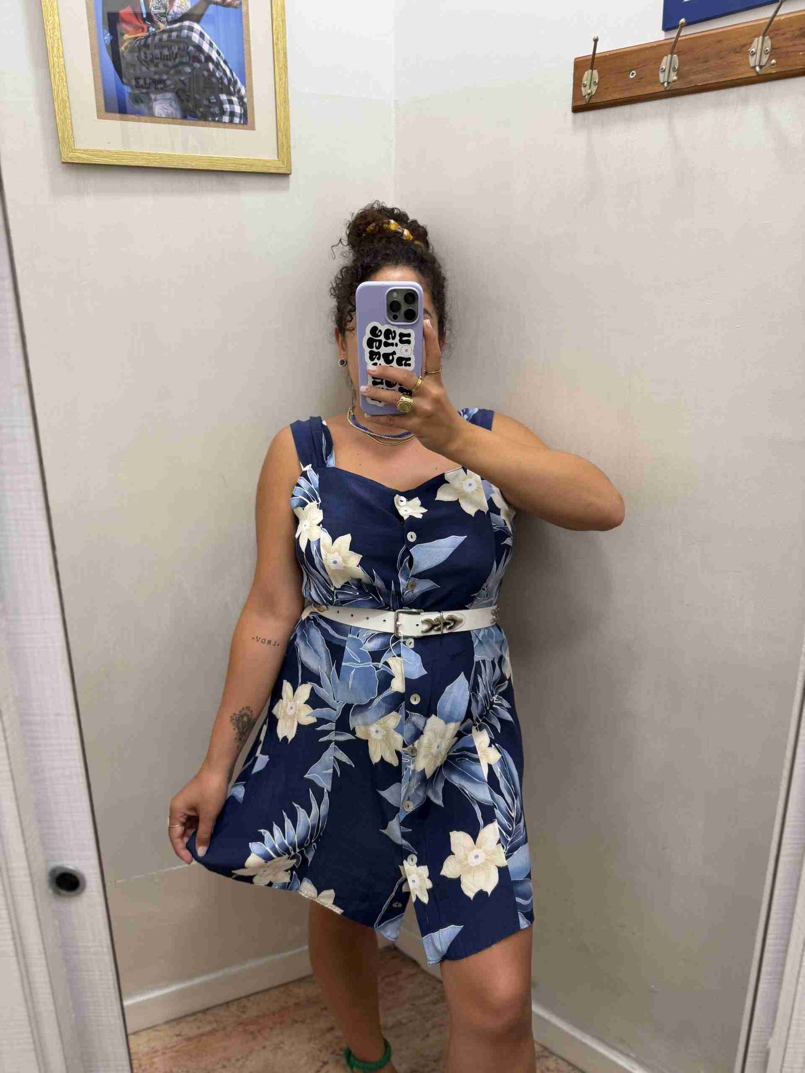 Vestitino blu floreale