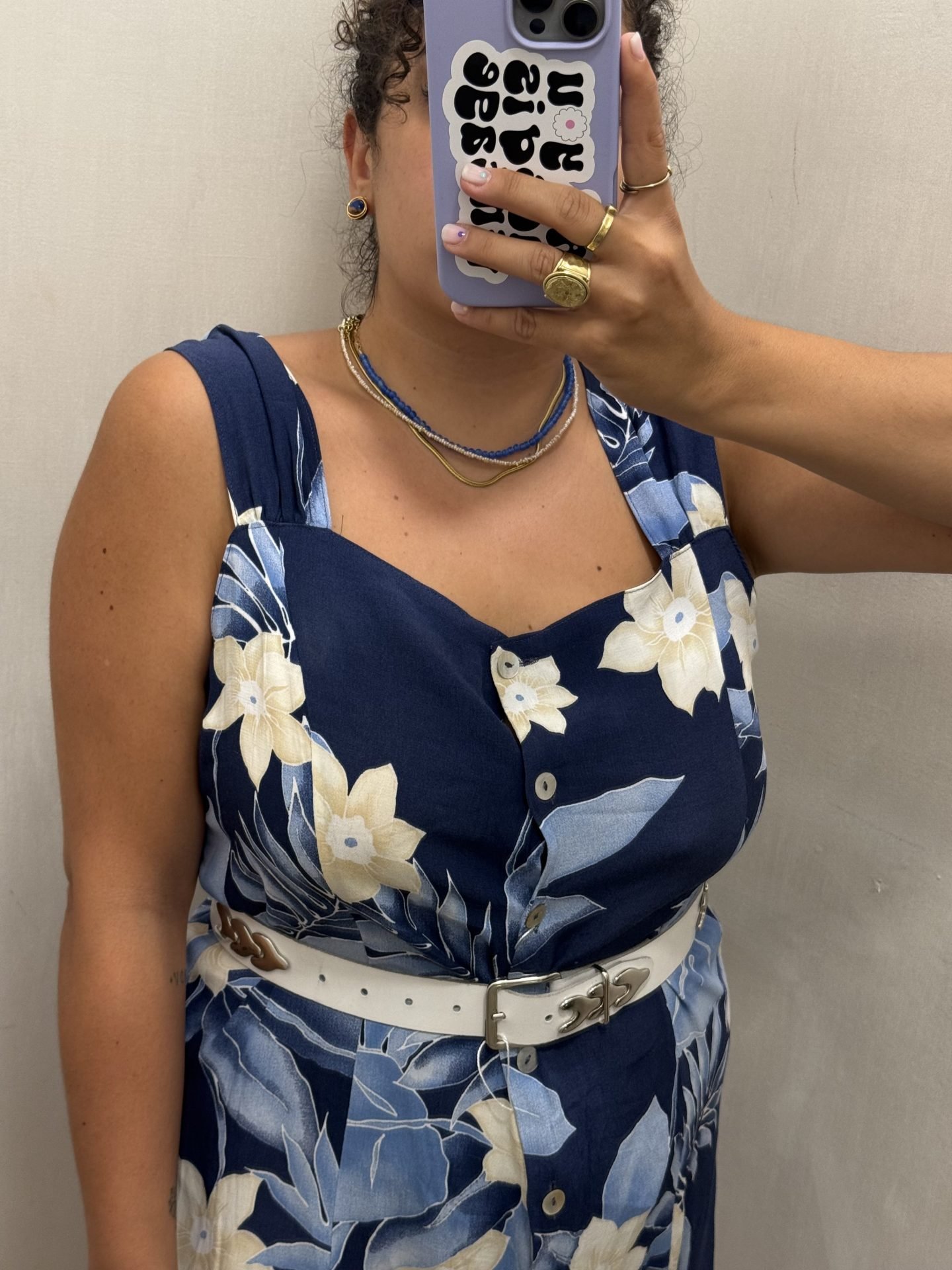 Vestitino blu floreale