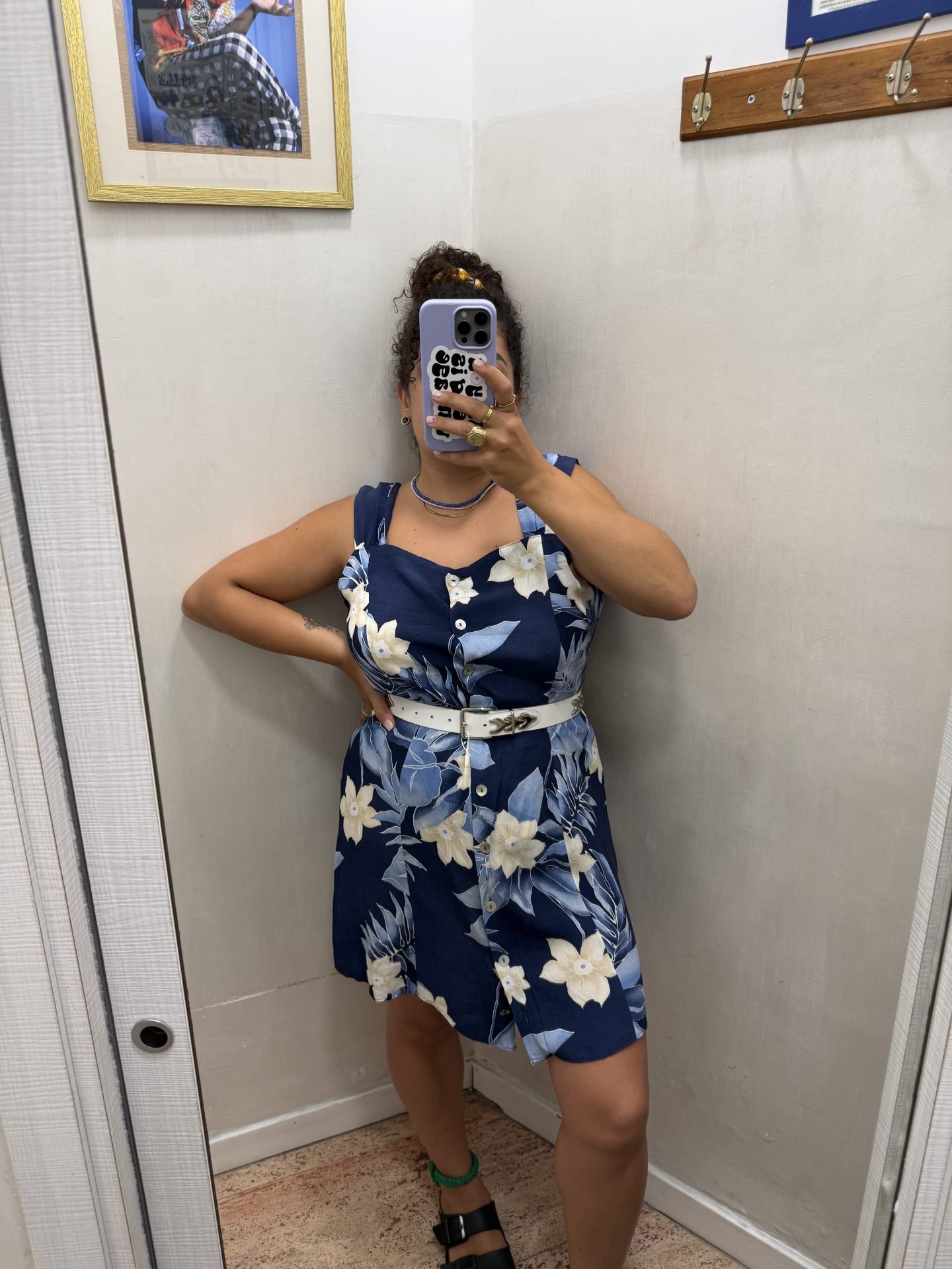 Vestitino blu floreale