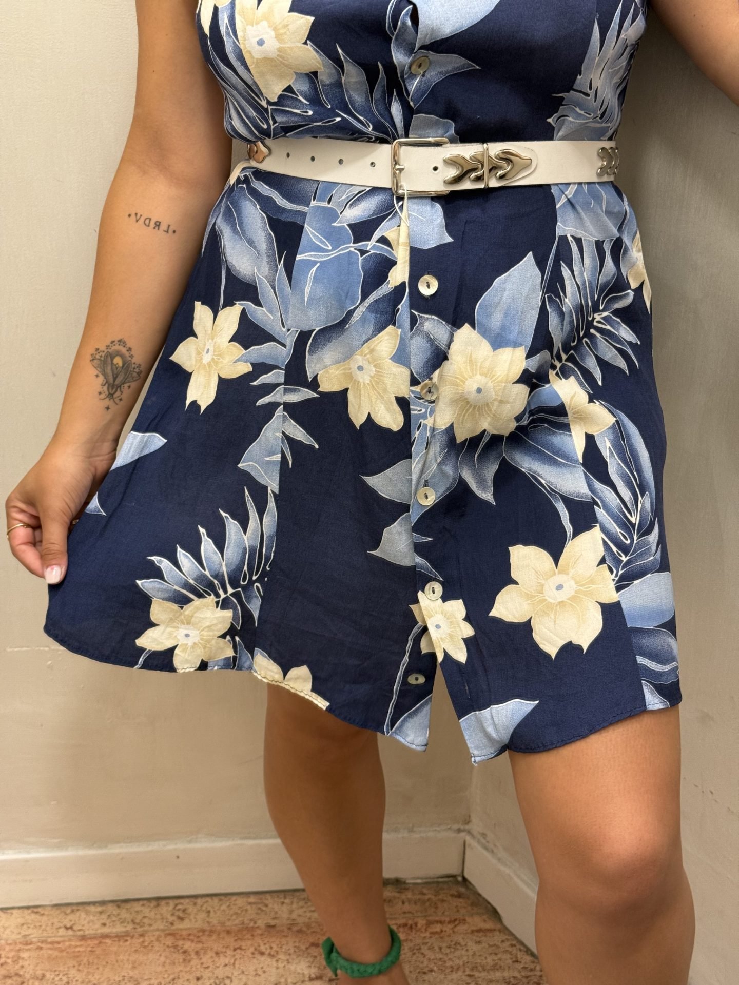 Vestitino blu floreale