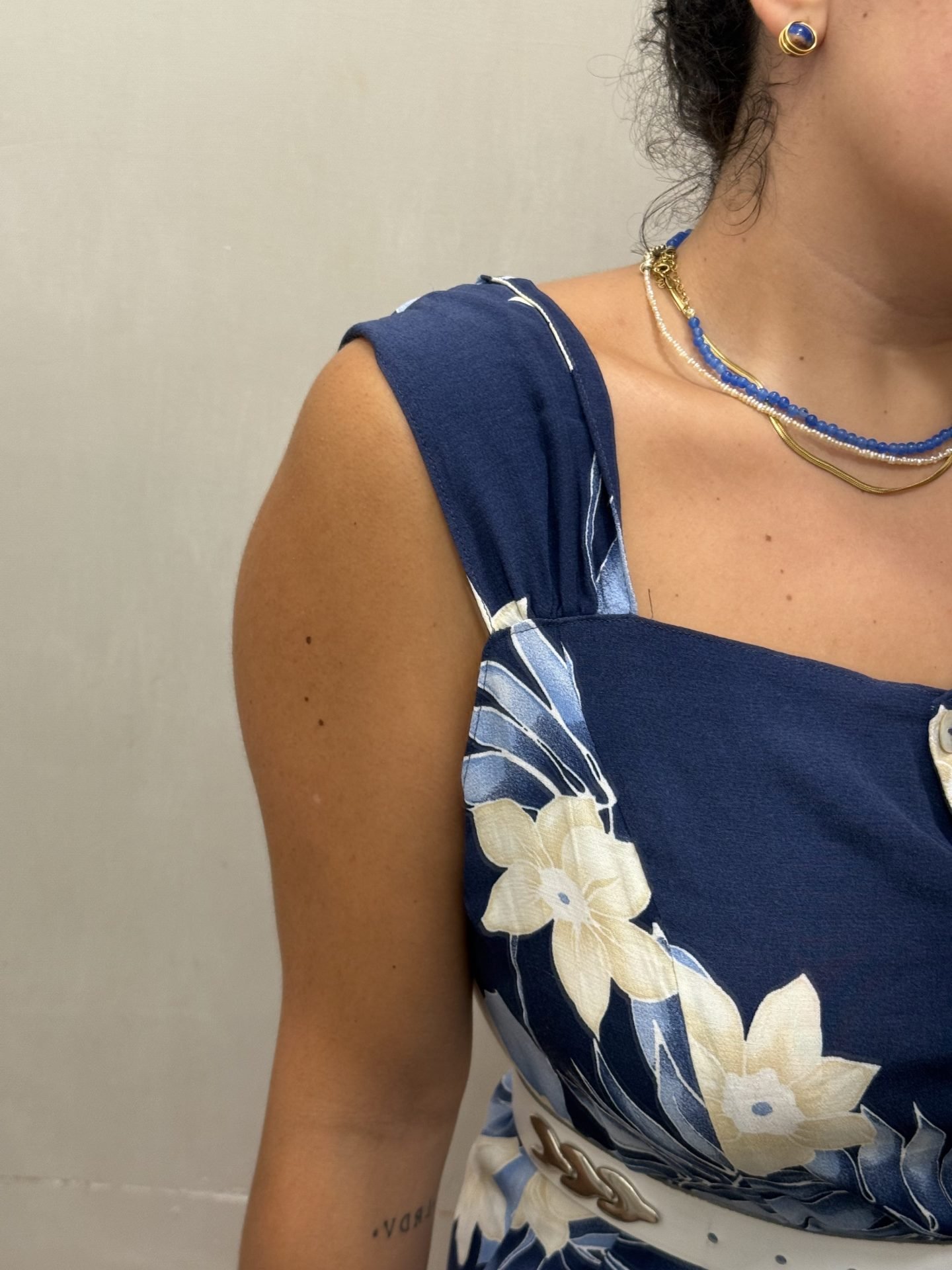 Vestitino blu floreale