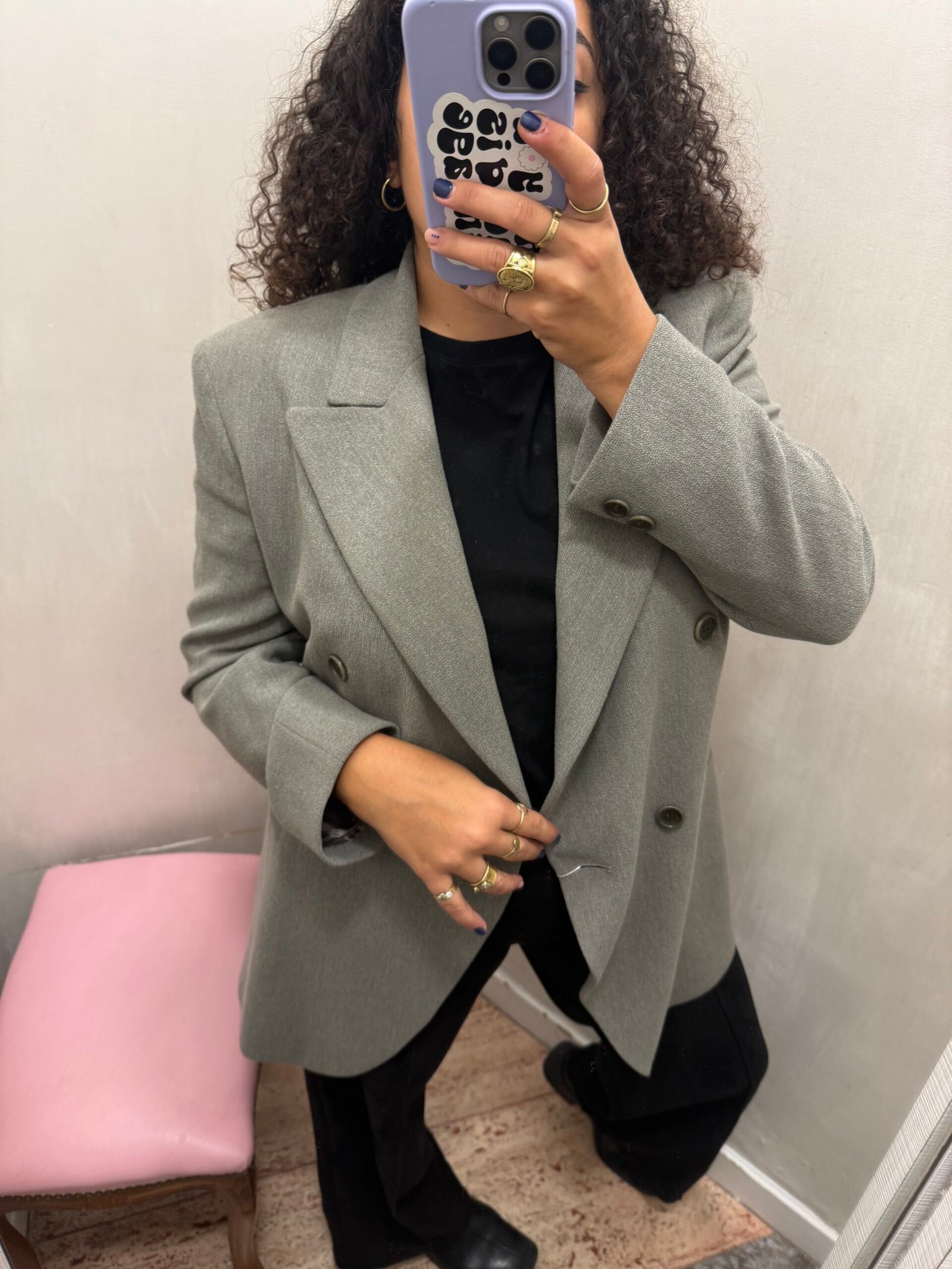 IMG_8499 Blazer grigio doppiopetto S/M