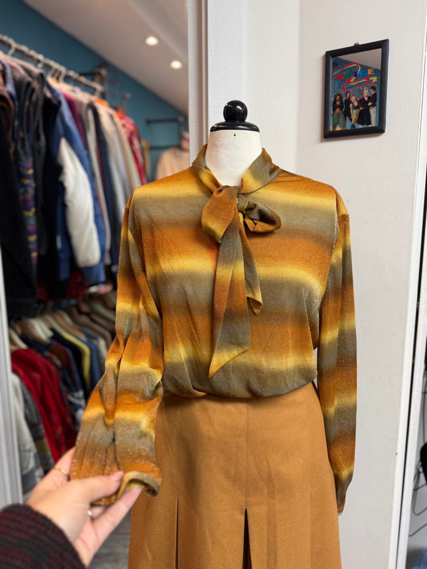 Camicia senape laminata