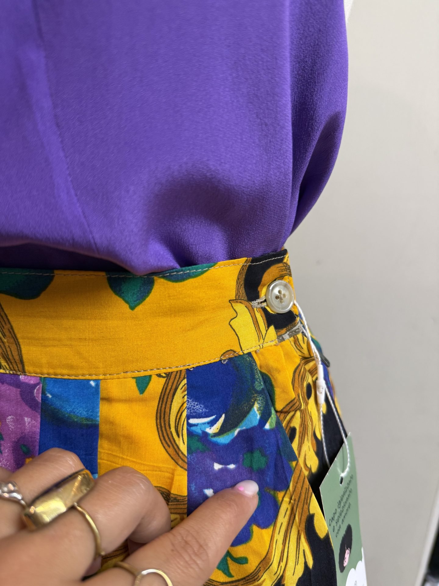 Minigonna plissettata barocca