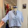 Camicia crop + elastico