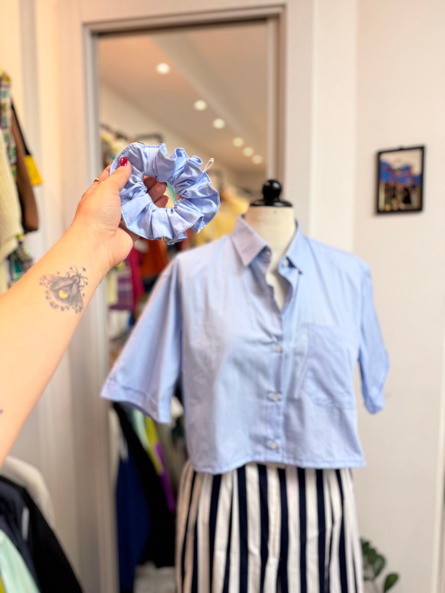 Camicia crop + elastico