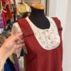 Vestito salopette bordeaux