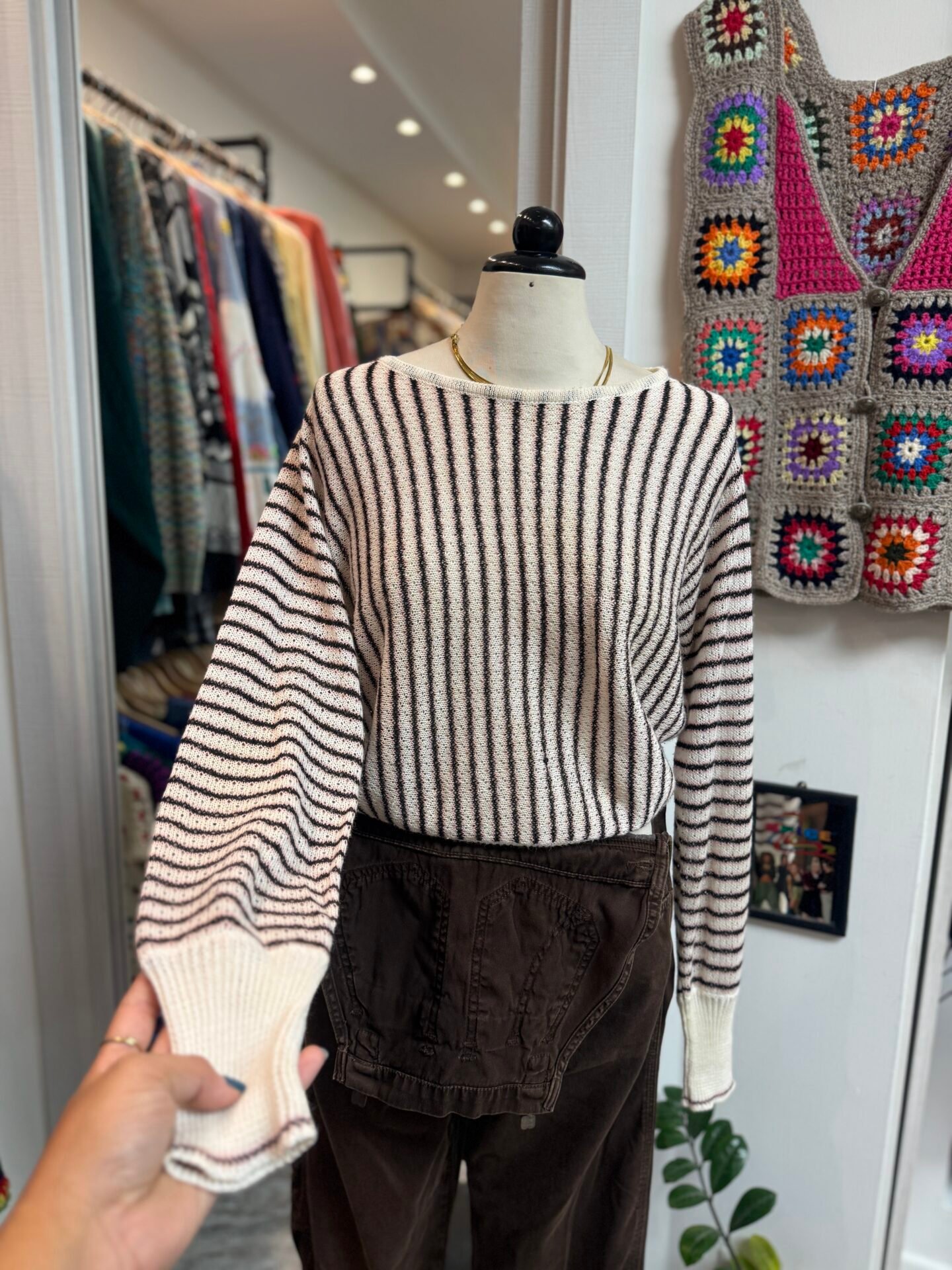 Maglione a righe