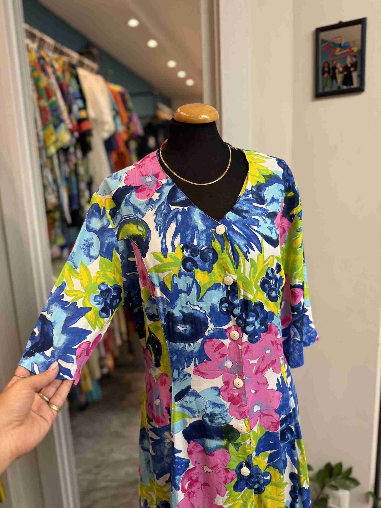 Vestito floreale manica 3/4