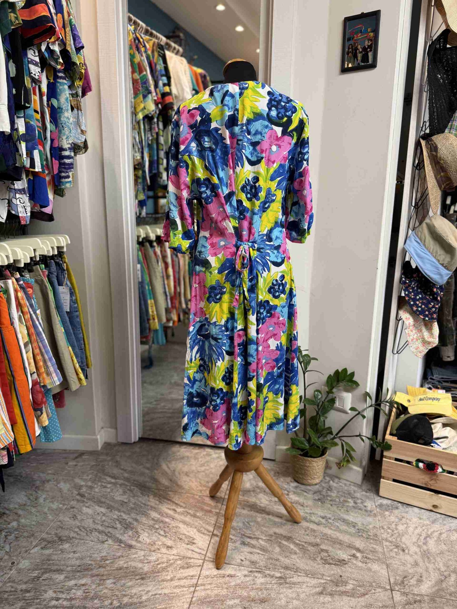 Vestito floreale manica 3/4