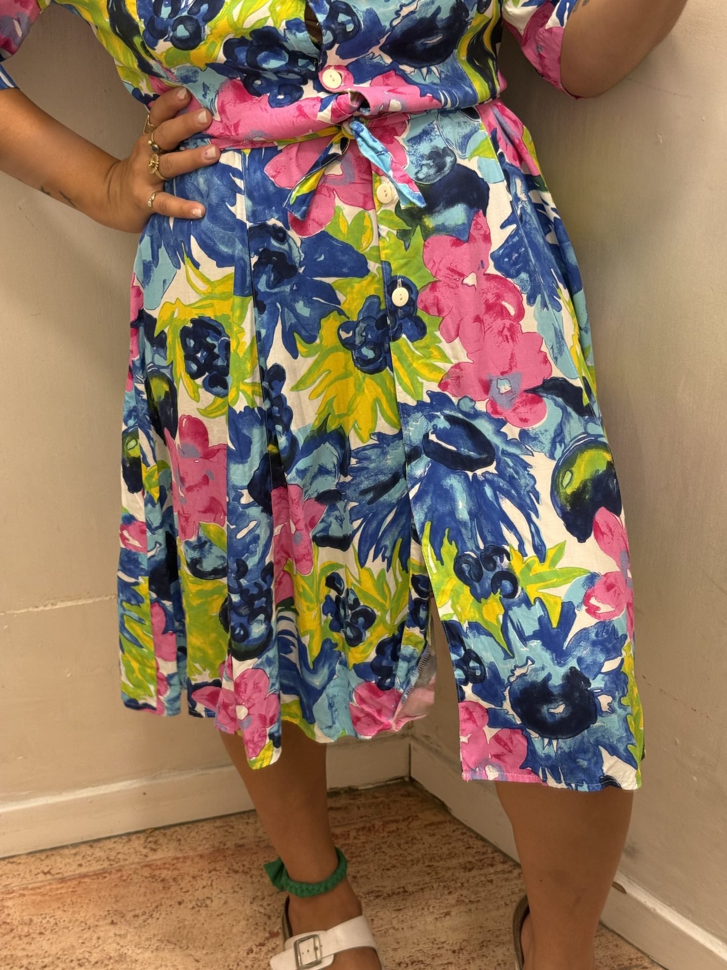 Vestito floreale manica 3/4