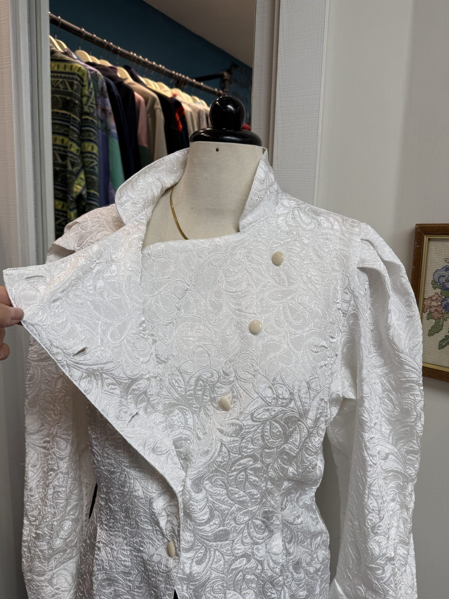 IMG_9962 Camicia bianca damascata